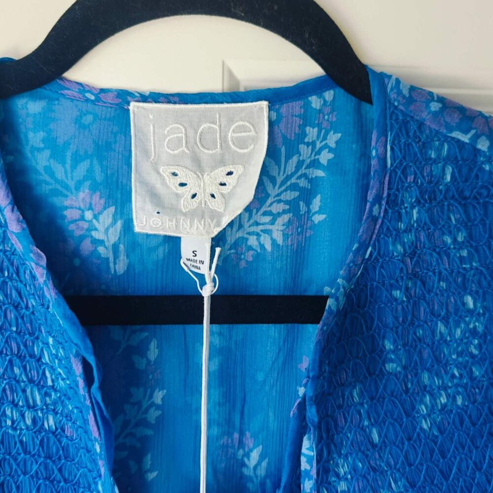 NWT Johnny Was Blaire Midi Dress embellished silk summer vacation - Picture 8 of 9